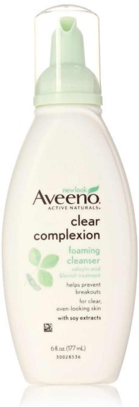AVEENO Active Naturals Clear Complexion Foaming Cleanser 6 oz (Pack of 2) ~ Holiday 2015 Limited Edition Decorative Lip Balm Collection, By EOS